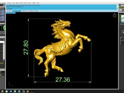 Rearing Horse Sculpture 3D Model for Jewelry and Decor 4251 3D print model