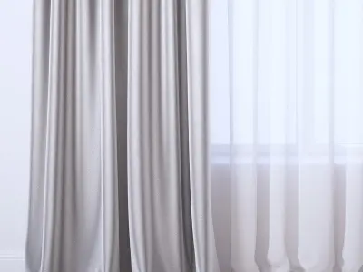 Set 117 Curtains 3D model