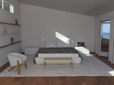 Beach bedroom 3D model