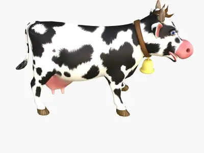 Cow Cartoon Low-poly 3D model