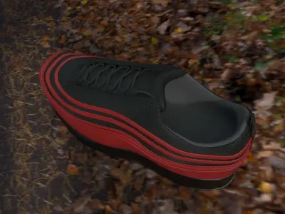 Shoes 3D model red 3D model