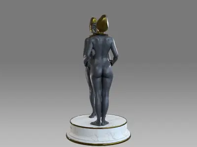 Zodiac Sign Female Gemini Low-poly 3D model
