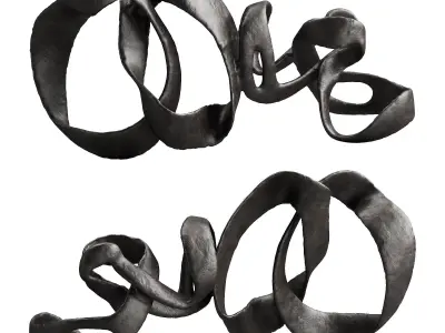 548 interior sculptures 22 cb2 abstract metal sculptures 3D model