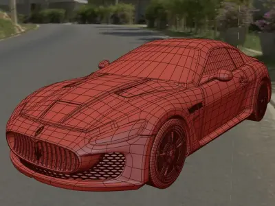  car maserati Low-poly 3D model