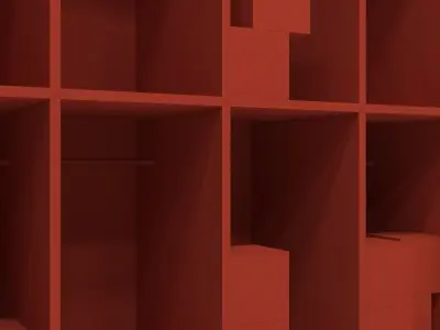 Wood Bookcase Free 3D model