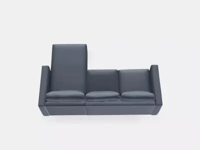 VIMLE 3seat sofa with chaise longue Low-poly 3D model