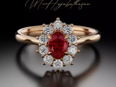 Eternal flame ring - jewelry ring 3D print model