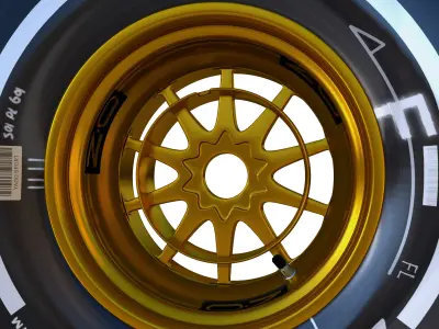 E23 Medium front tyre Low-poly 3D model