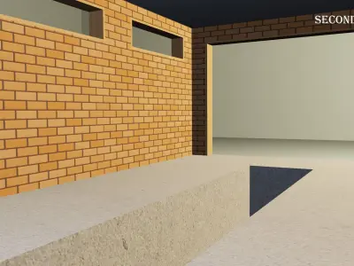 Garage interior Low-poly 3D model