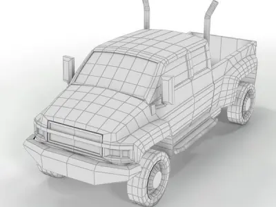 Cartoon Track Low-poly 3D model