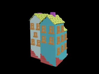 Medieval House 29 3D print model 3D model