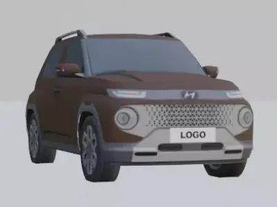 HYUNDAI CASPER LOWPOLY Low-poly 3D model