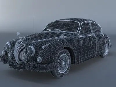 Jaguar Mark II Saloon MK2 1957 3D model