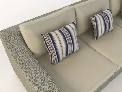 Corsica Outdoor Sofa By Madbury Road 3D model