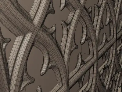 Paneling belonging to Carlisle Cathedral  1842 V1 3D model