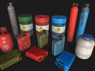Explosive Storage Low-poly 3D model