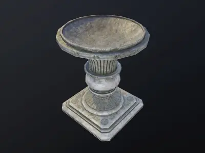 outdoor Vase Game Ready Low-poly 3D model