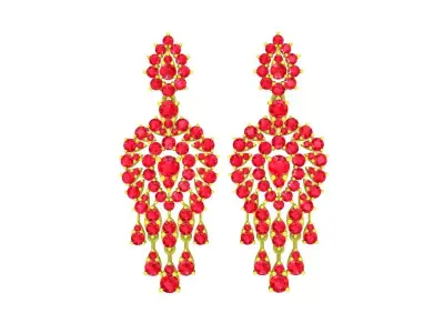 5836 viet nam luxury diamond women earrings 3D print model