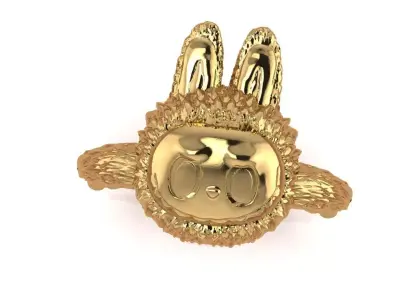 Labubu Ring Jewelry model - for Him and Her 3D print model