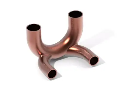 Classic Copper U Fitting 3D print model