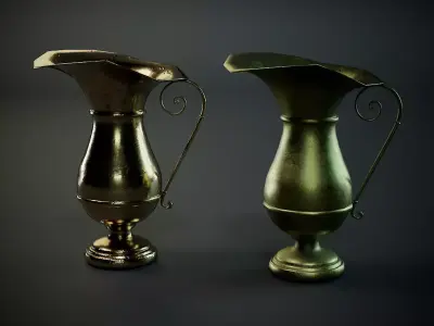 antique vase Low-poly 3D model