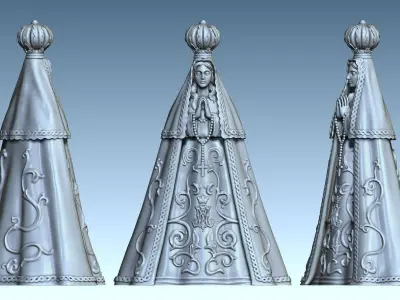 Our Lady of Valley - Virgen del Valle - CNC - 3D print model