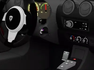 Tesla Roadster 2011 Low-poly 3D model