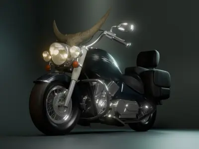 Custom Motorcycle 650cc 3D model