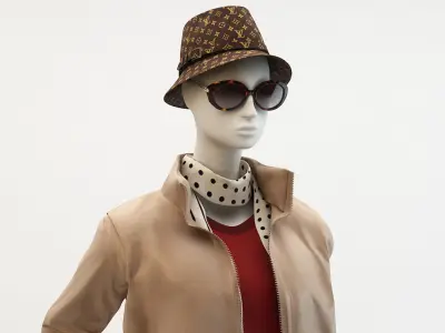 Female Mannequin Luxury Clothing 3D model