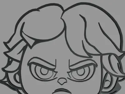 Anakin Skywalker Wall Silhouette 01 3D print model