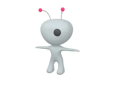 Rato Character 001 Alien v2  Low-poly 3D model