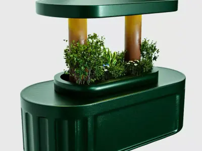 Verdea night lamp with planter 3D model