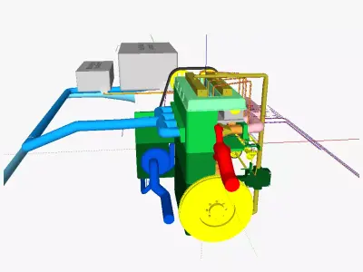 IC motor 1 Diesel 3D model