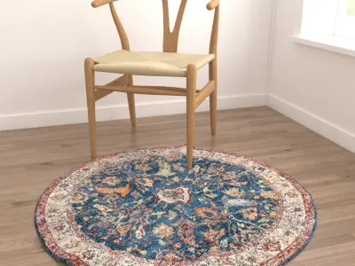 Round Rug Set 54 3D model
