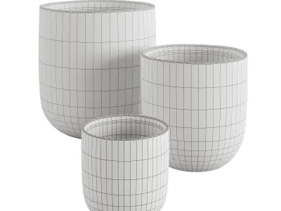 Blush Pink Dotted Vase 3D model