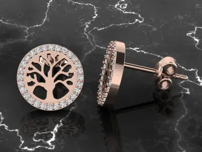 Jewelry Earring 3D print model 19