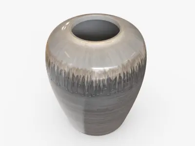 Vase Ceramic Melting Paint S Low-poly 3D model