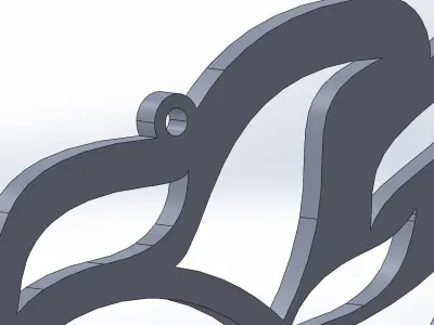 Citroen keychain logo fire oriktown 3D print model