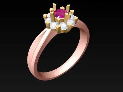 Diamond Ring - Womens Rings - N720046 3D print model