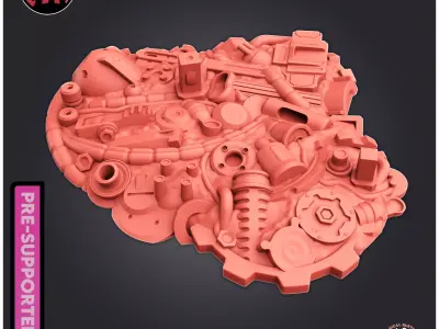 Mecanical Parts Debris 3D print model