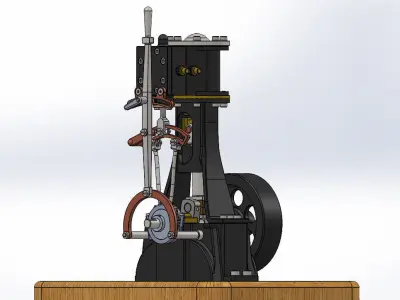 Vertical Steam Engine 3D model