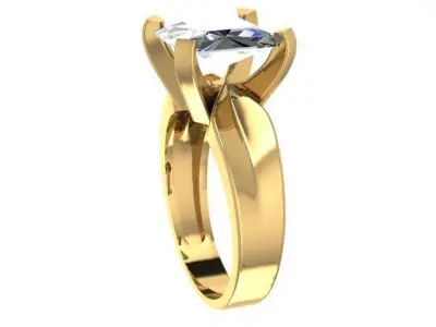 diamond rings for women 3D print model