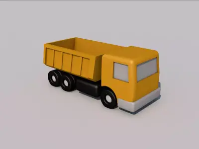 Truck 3d dump Low-poly 3D model