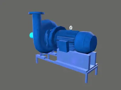 Motor Pump Low-poly 3D model