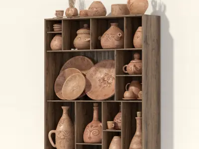 Dishes clay pattern n1 3D model