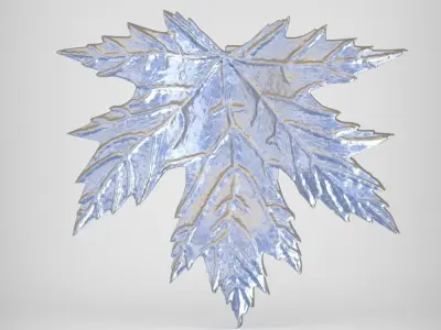 Leaf Earring model 0329 3D printable model13 3D print model