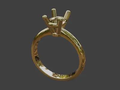 Diamond oval solitaire Size K 1 ct  3D print model