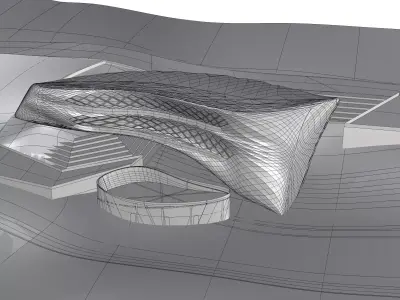 Parametric Zaha Hadid style building 3D model