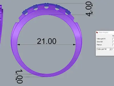 Jewelry Mens Ring Gold 3D print model