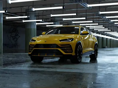 Car in Warehouse  3D model